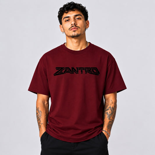 CAMISETA DE TREINO OVERSIZED VINHO ZANTRO