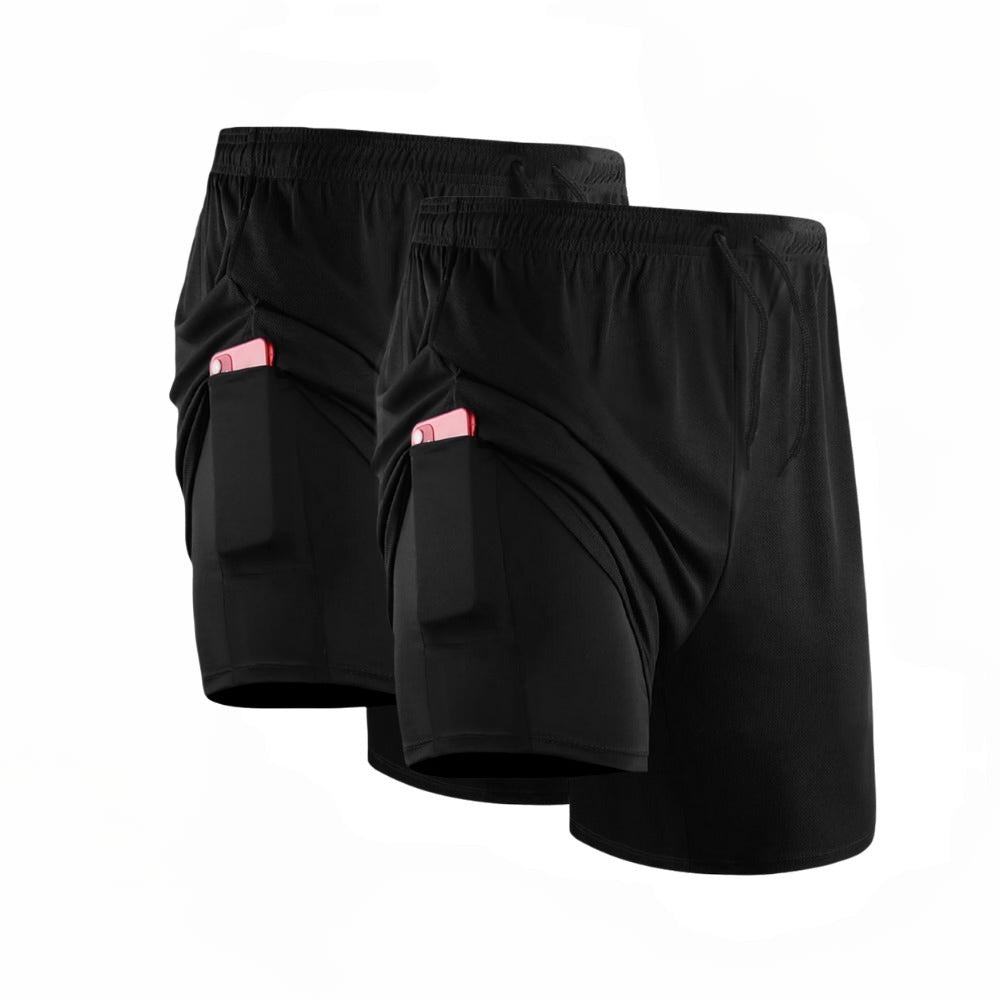 Kit 2 Shorts Compressão 2 em 1 - PROFIT APEX [COMPRE 1, LEVE2]