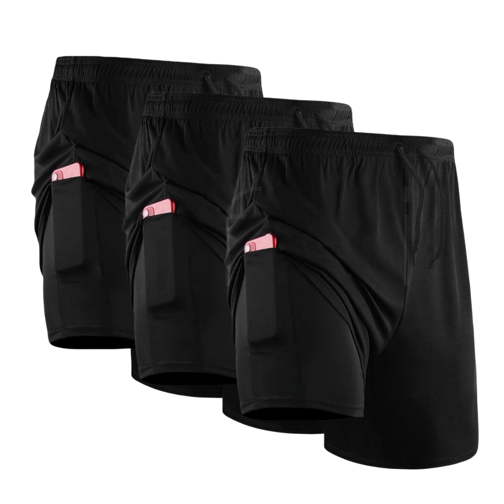 Pague 2 Leve 3 - Shorts Compressão 2 em 1 - PROFIT APEX