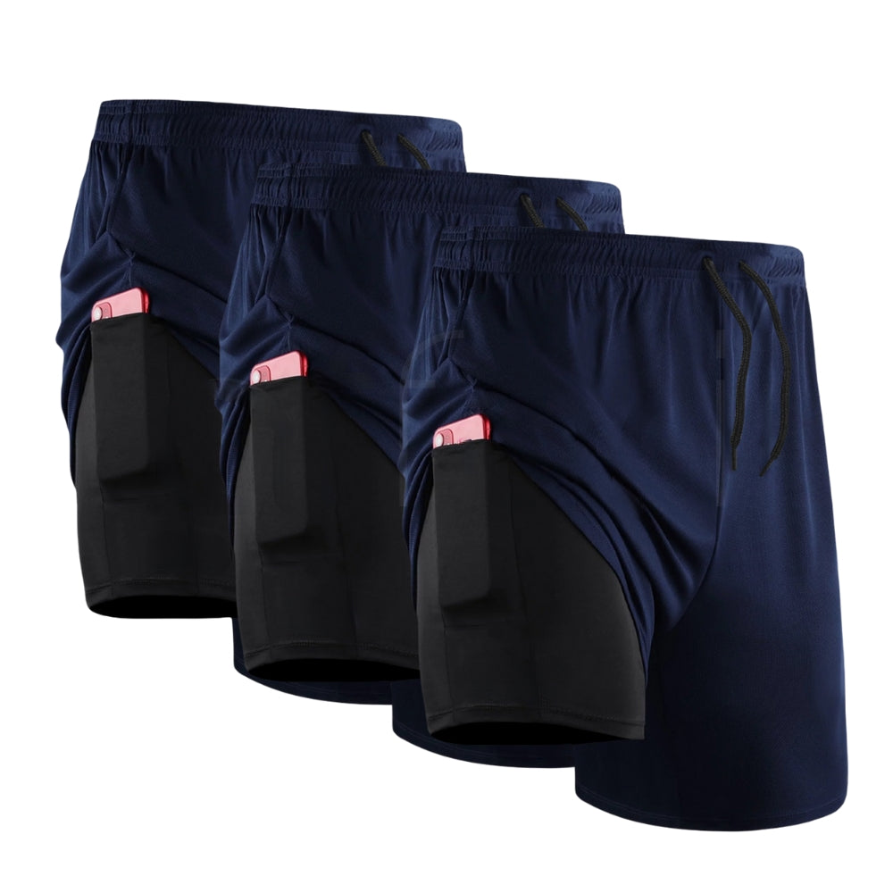 Pague 2 Leve 3 - Shorts Compressão 2 em 1 - PROFIT APEX