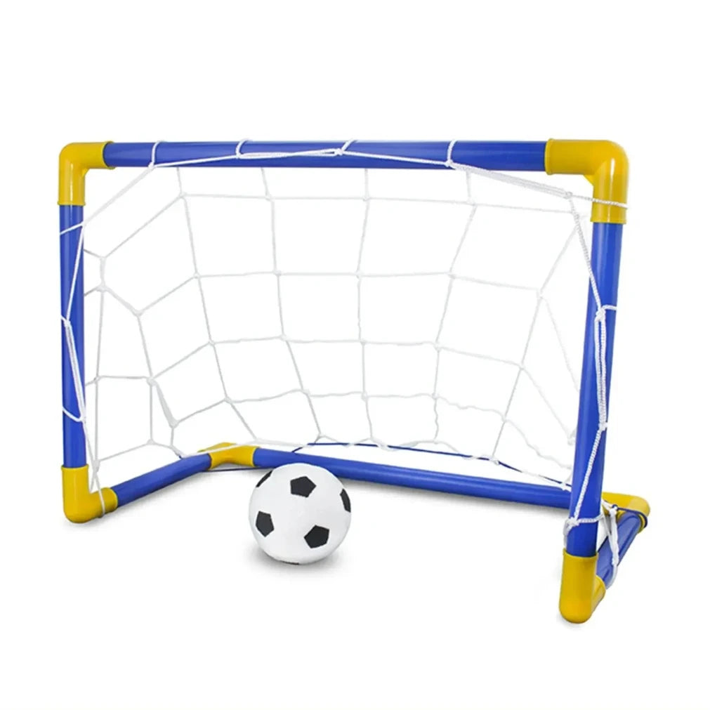 1PC Indoor Mini Folding Soccer Goal Net Plastic Football Post Frame Set Inflatable Kids Sport Toys For Indoor Outdoor Team Games