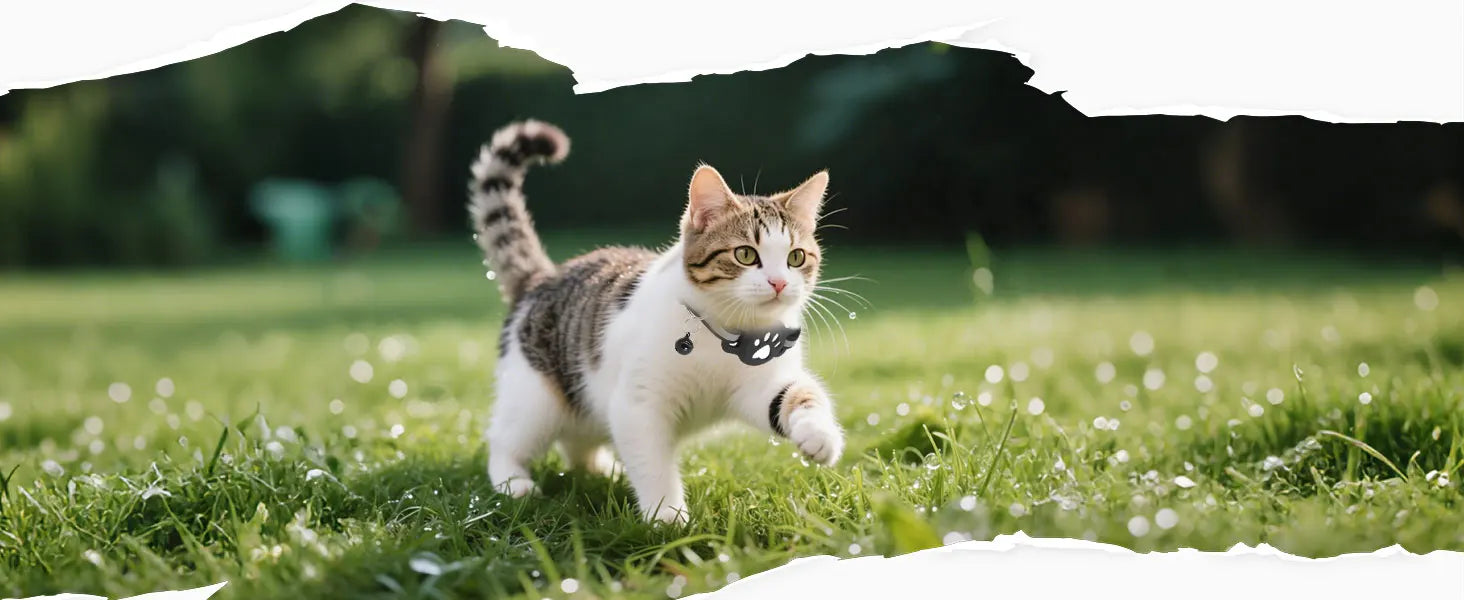 Bluetooth Tracker Compatible with Google Find My (Android Only), Tracker for Pets, Cat Location Tracker with Holder, Cat Collar