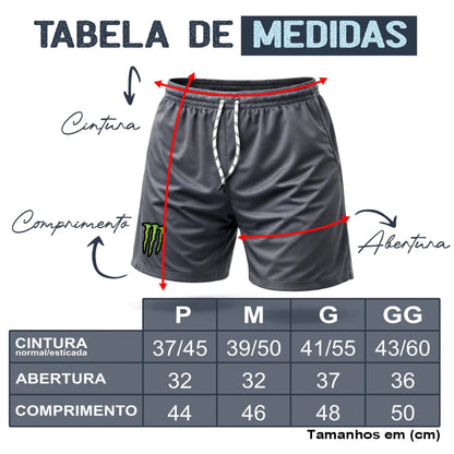 Bermuda Compressão 2em1 MONSTER PRO FIT Masculina DryFit