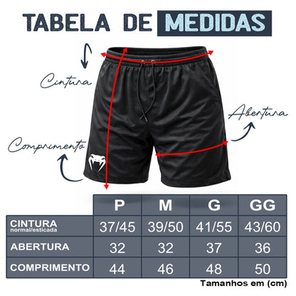 Bermuda Compressão 2em1 VENUM PRO FIT Masculina DryFit