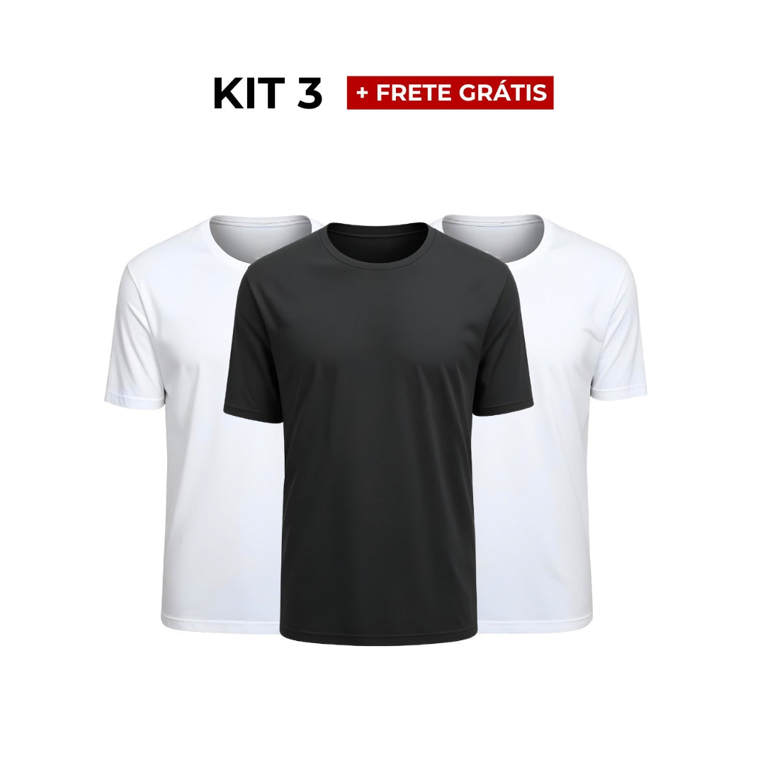 Kit 3 Camisetas Tecnológicas ProFit - Arctic Fresh & Anti Odor